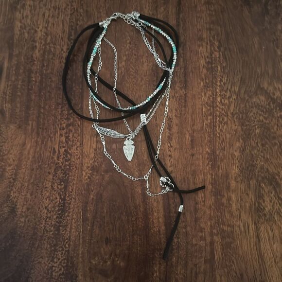 NEW Free People Jayden Turquoise Choker Necklace - Picture 2 of 2